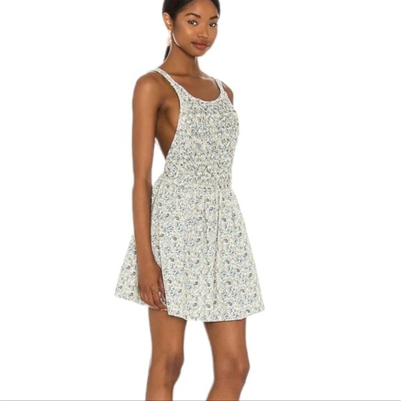 FREE PEOPLE Petunia Cotton Mini Dress Sz MEDIUM - Picture 1 of 13